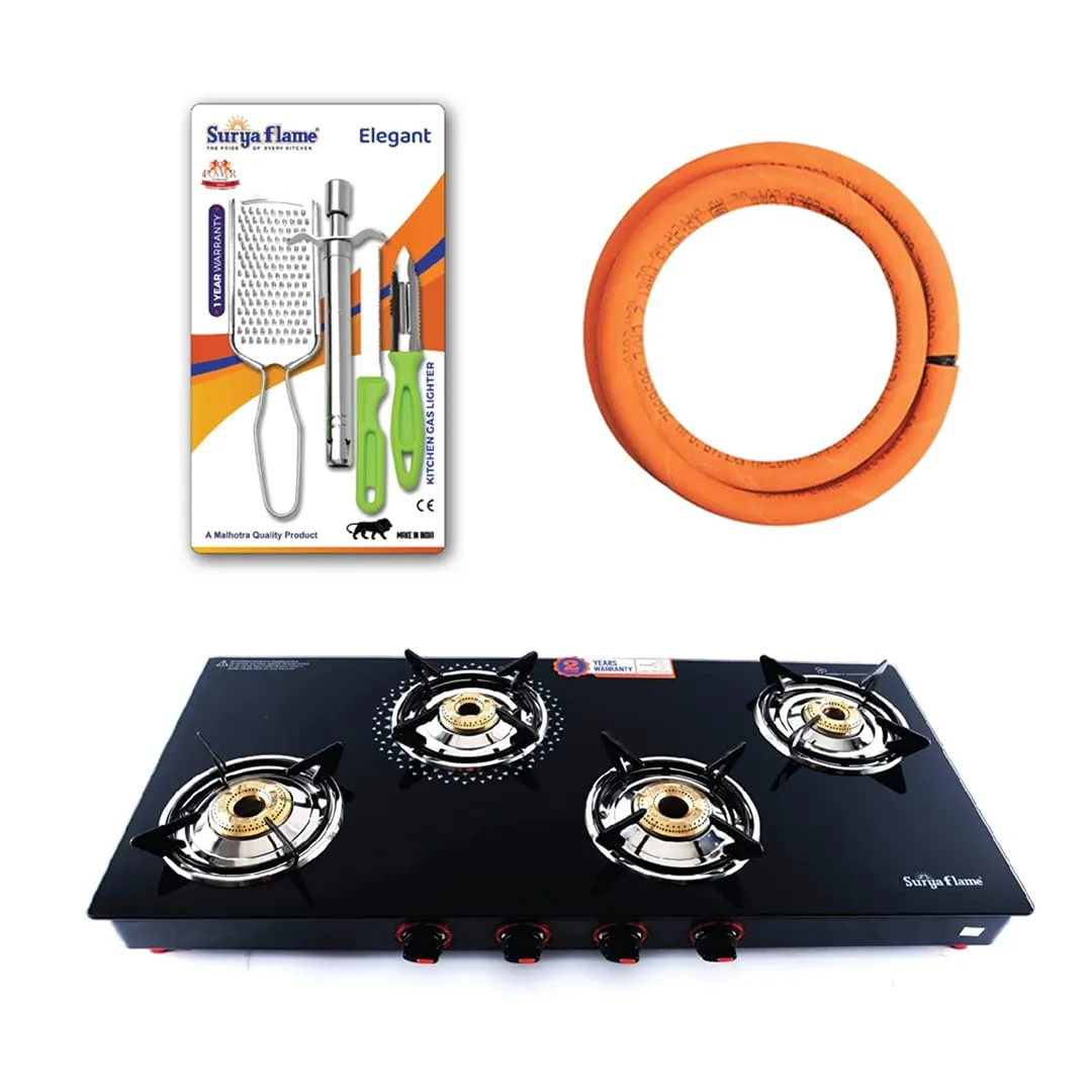 1 SF PNG STOVE 4B S..|1 SF HOSE PIPE 1.5 MTR..|1 SF SPARK LIGHTER - ELEGANT (PACK OF 4)..vb