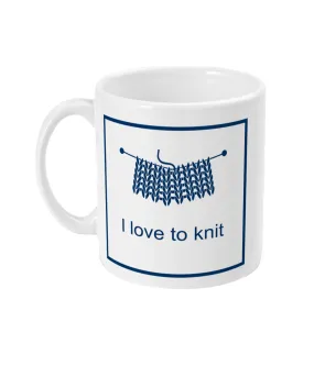 11oz Mug I love to knit