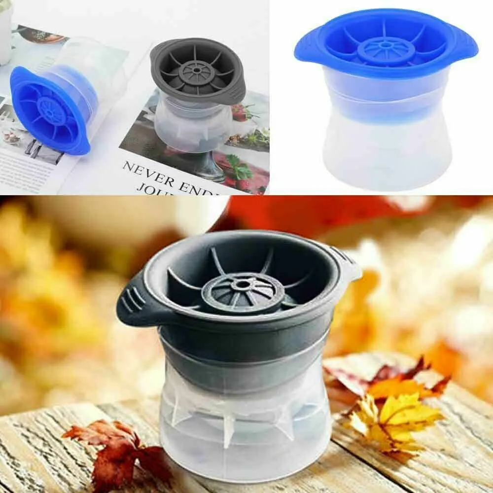 2pcs Durable Silicone Ice Ball Maker for Cocktails, Whiskey