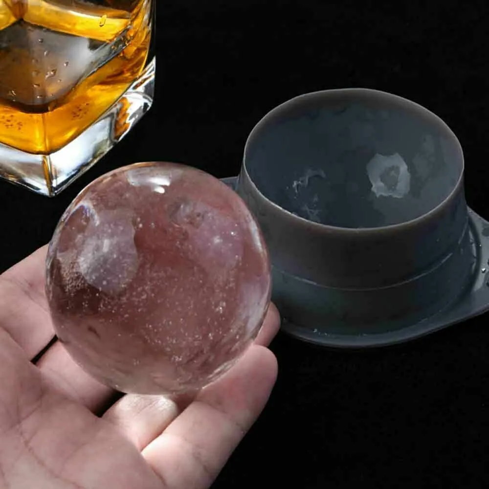 2pcs Durable Silicone Ice Ball Maker for Cocktails, Whiskey