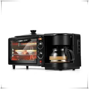 3-in-1 breakfast machine Multi-functional coffee electric oven toaster