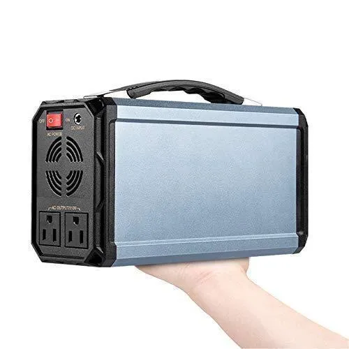 300W Solar Generator, FlashFish 60000mAh Portable Power Station Camping Potable Generator, CPAP Battery Recharged by Solar Panel/Wall Outlet/Car, 110V AC Out/DC 12V /QC USB Ports for CPAP Camp Travel