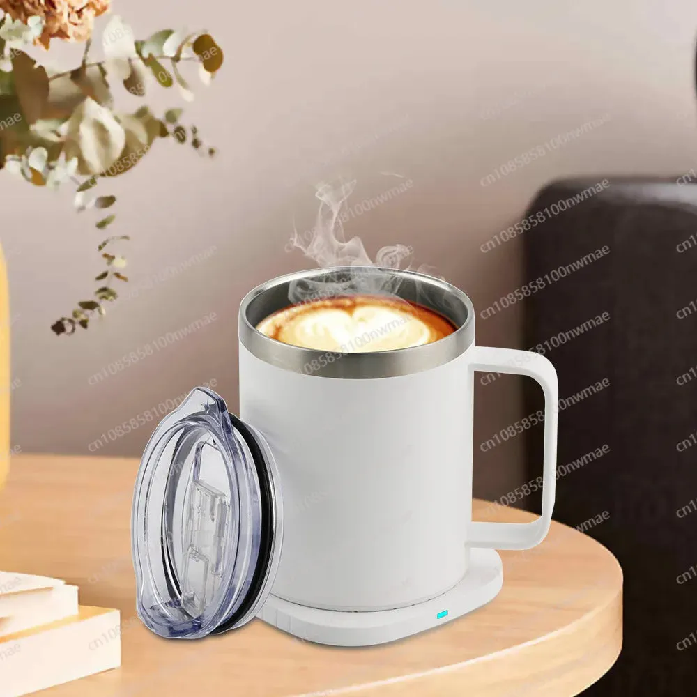 304 Stainless Steel 10W Wireless Heating Coffee Cup 300ml