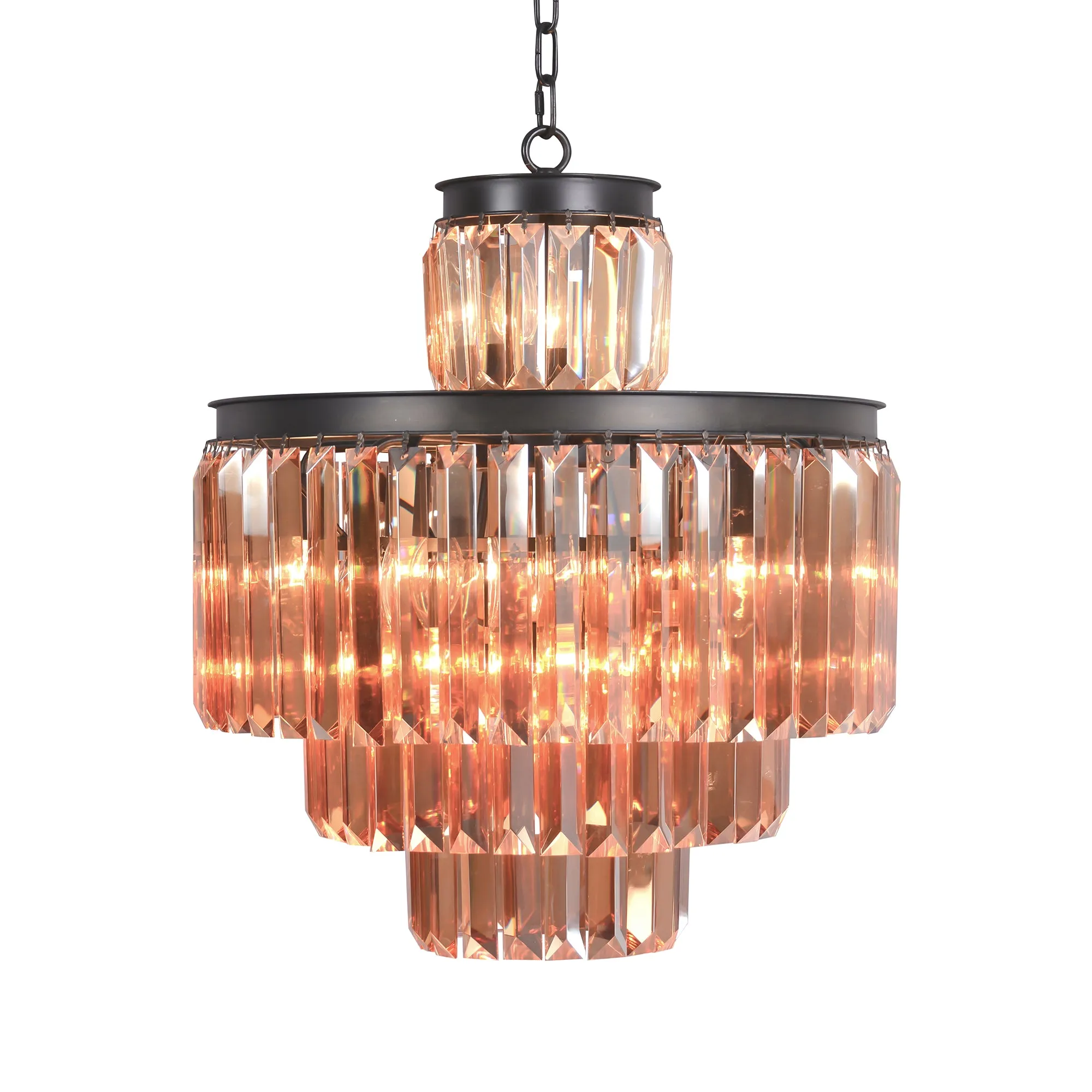 4-Tier Rustic Crystal Chandelier by Zentique