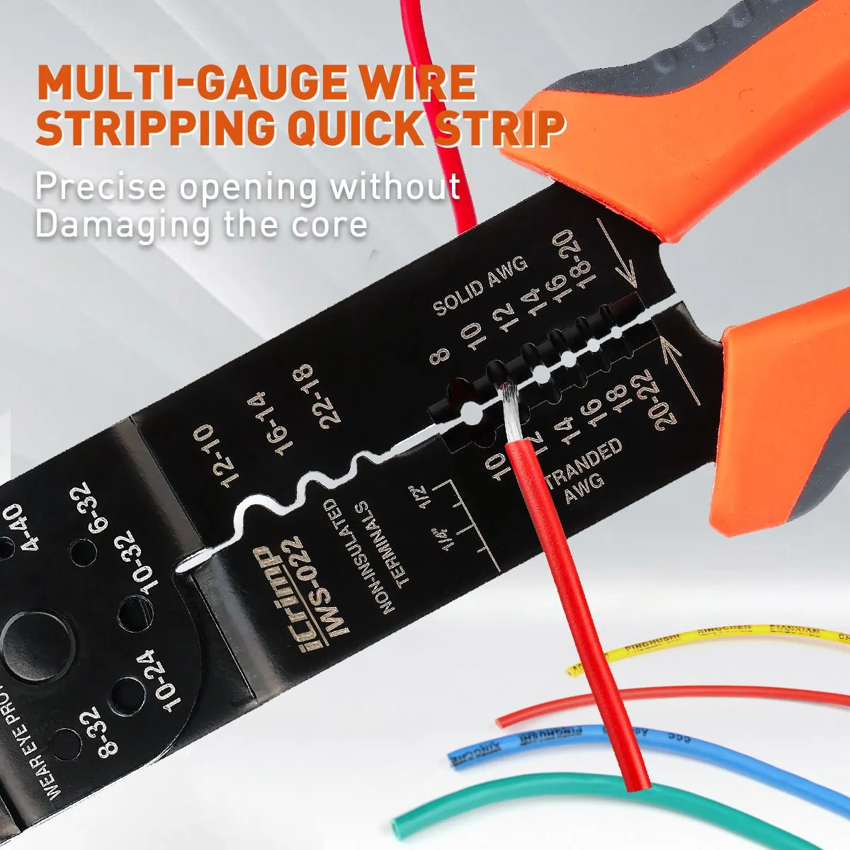 5-in-1 Multi-function Tool, Wire Stripper, Wire Cutter, Crimper for AWG22-10 Insulated and Non-insulated Terminals