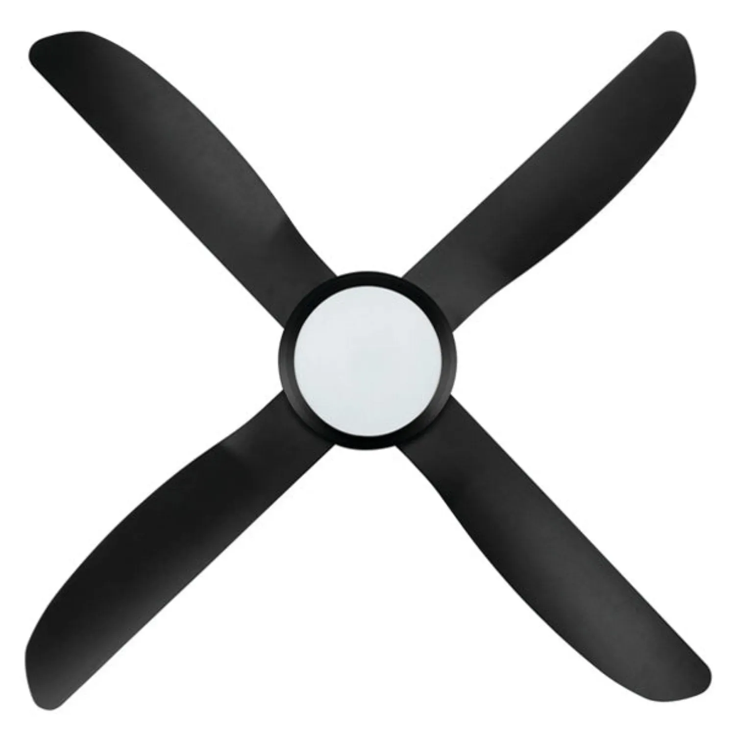 52" (1320mm) Vector-II AC Ceiling Fan and LED Light with Ezi-Fit Blades in Black