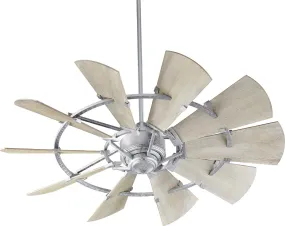 52" Ceiling Fan from the Windmill Collection in Galvanized Finish by Quorum