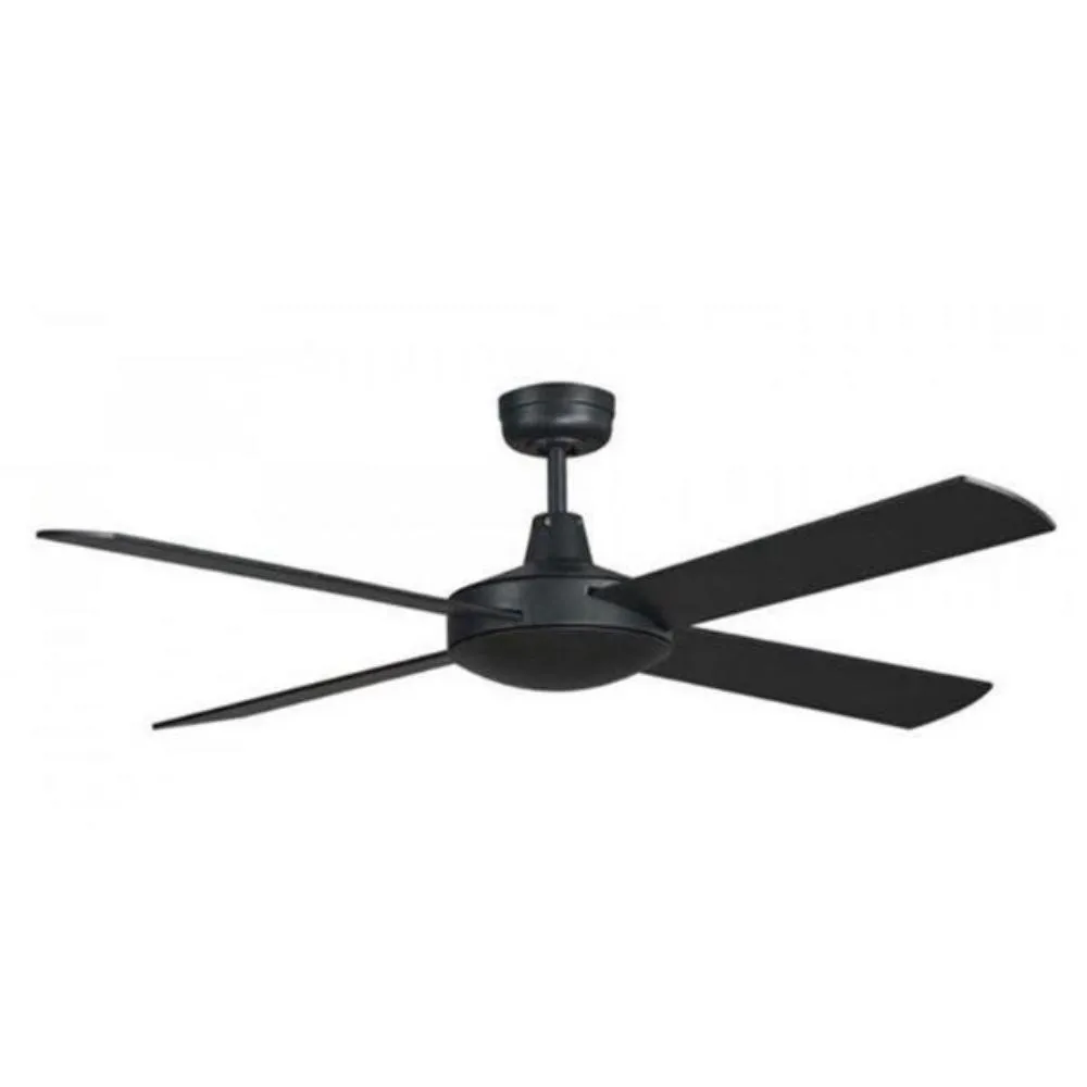 52" Lifestyle AC Ceiling Fan Brushed Aluminium, Matt Black, White DLS134 Martec Lighting