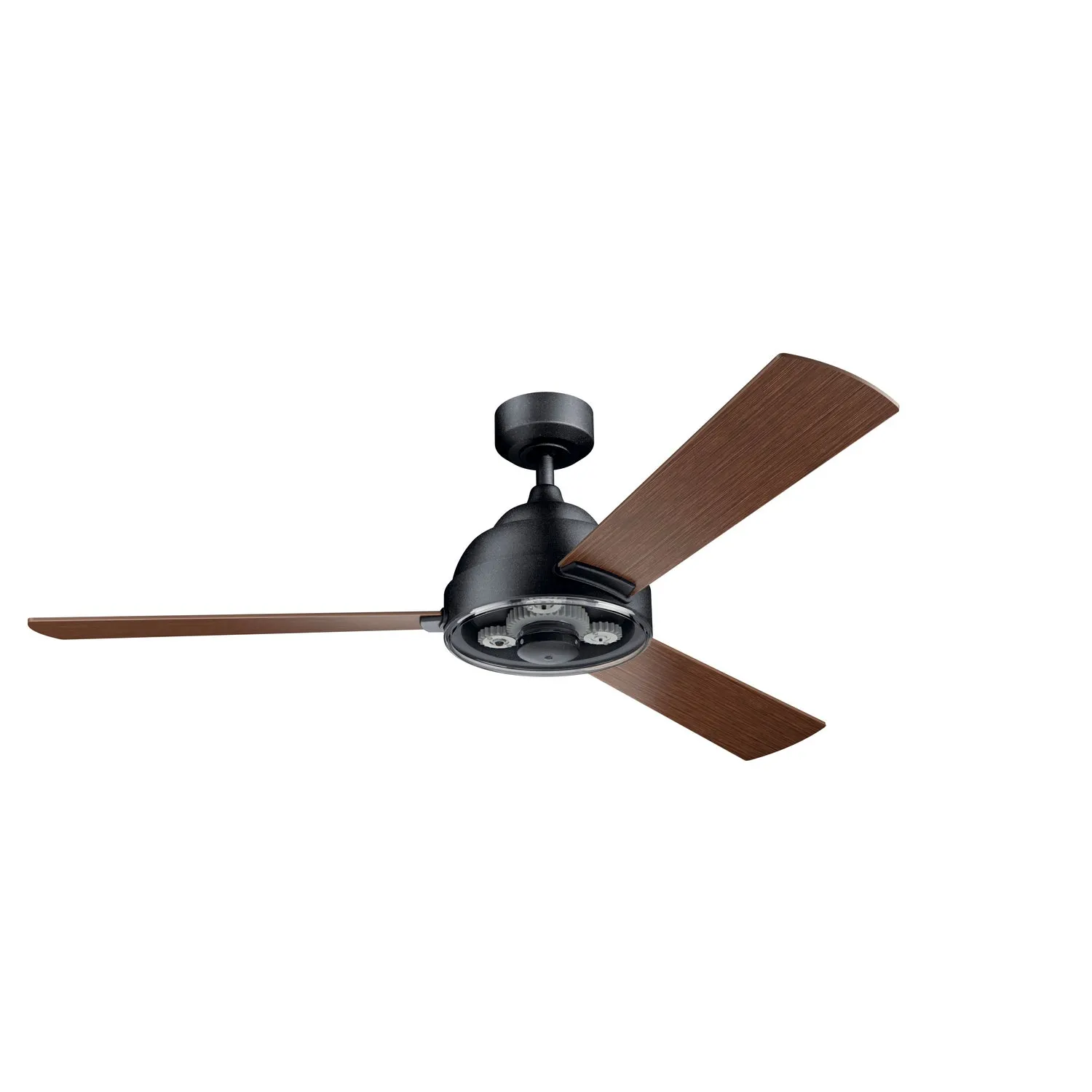 60"Ceiling Fan from the Pinion Collection in Distressed Black Finish by Kichler