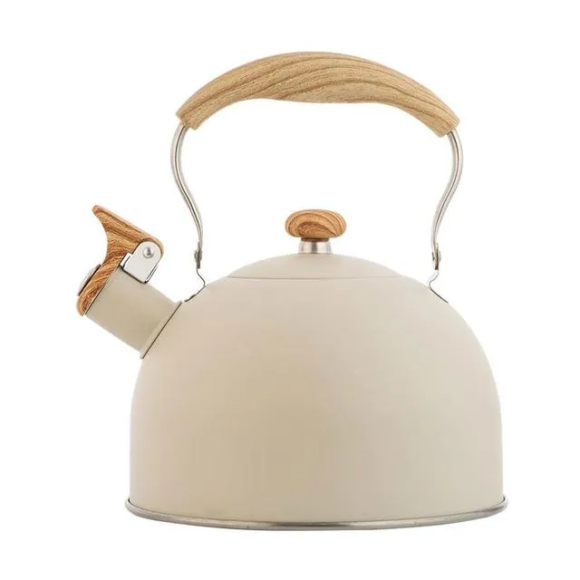 84oz Whistling Kettle Stainless Steel Water Kettle Ergonomic Handle Tea Kettle