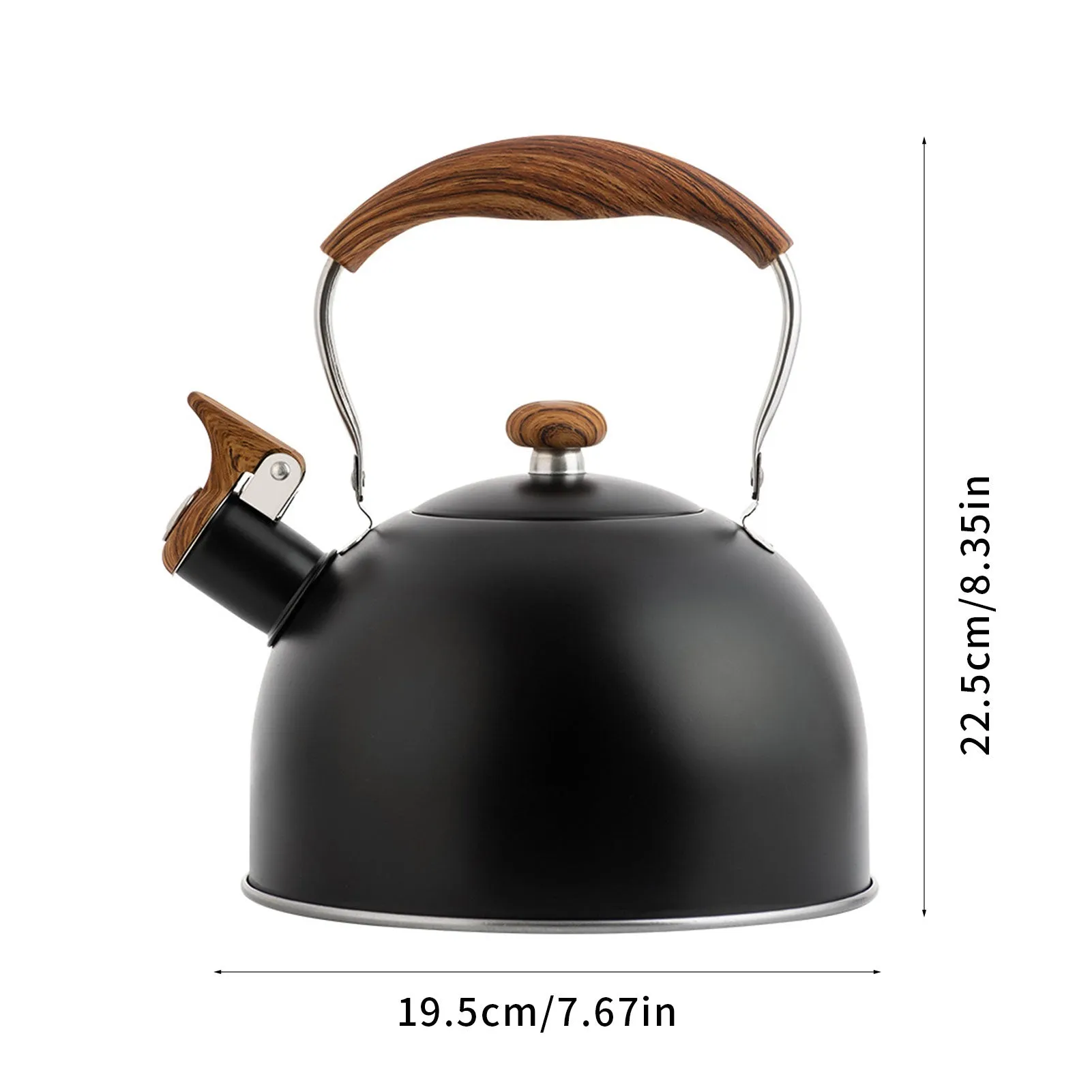 84oz Whistling Kettle Stainless Steel Water Kettle Ergonomic Handle Tea Kettle