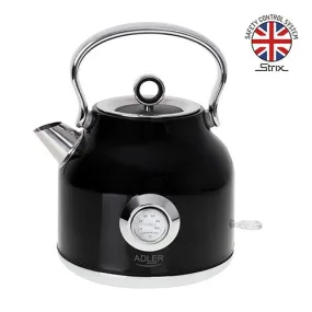 Adler | Kettle With A Thermomete | Ad 1346B | Electric | 2200 W | 1.7 L | Stainless Steel | 360° Rotational Base | Black