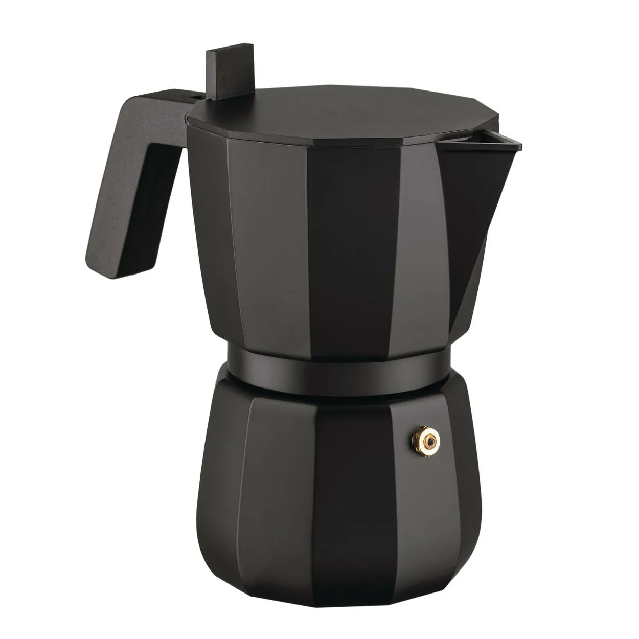 Alessi Moka Espresso Coffee Maker Black, 6 Cup