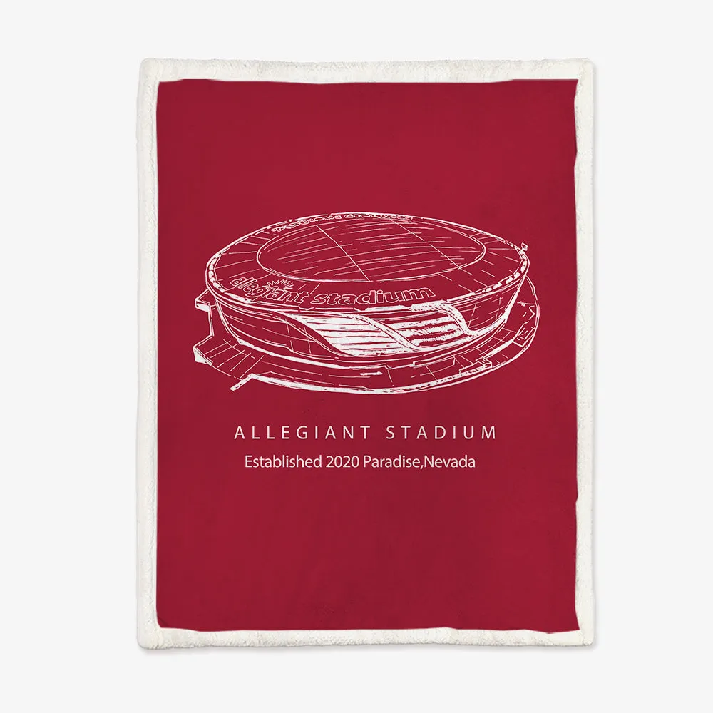 Allegiant Stadium - Las Vegas Raiders football, Football Blanket for Fans Gift