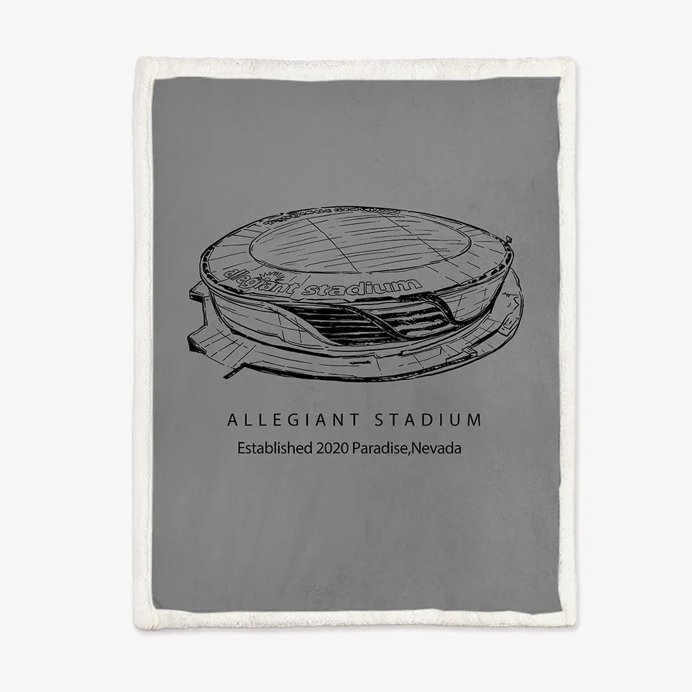 Allegiant Stadium - Las Vegas Raiders football, Football Blanket for Fans Gift