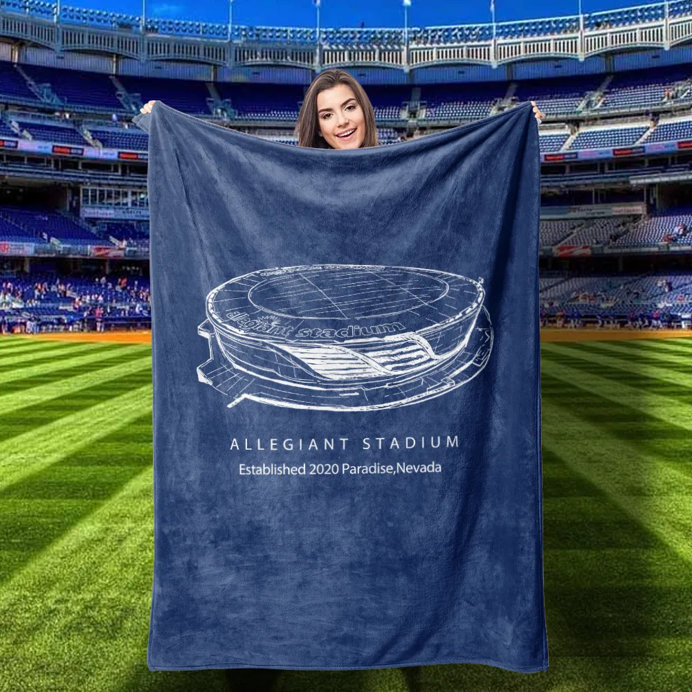 Allegiant Stadium - Las Vegas Raiders football, Football Blanket for Fans Gift