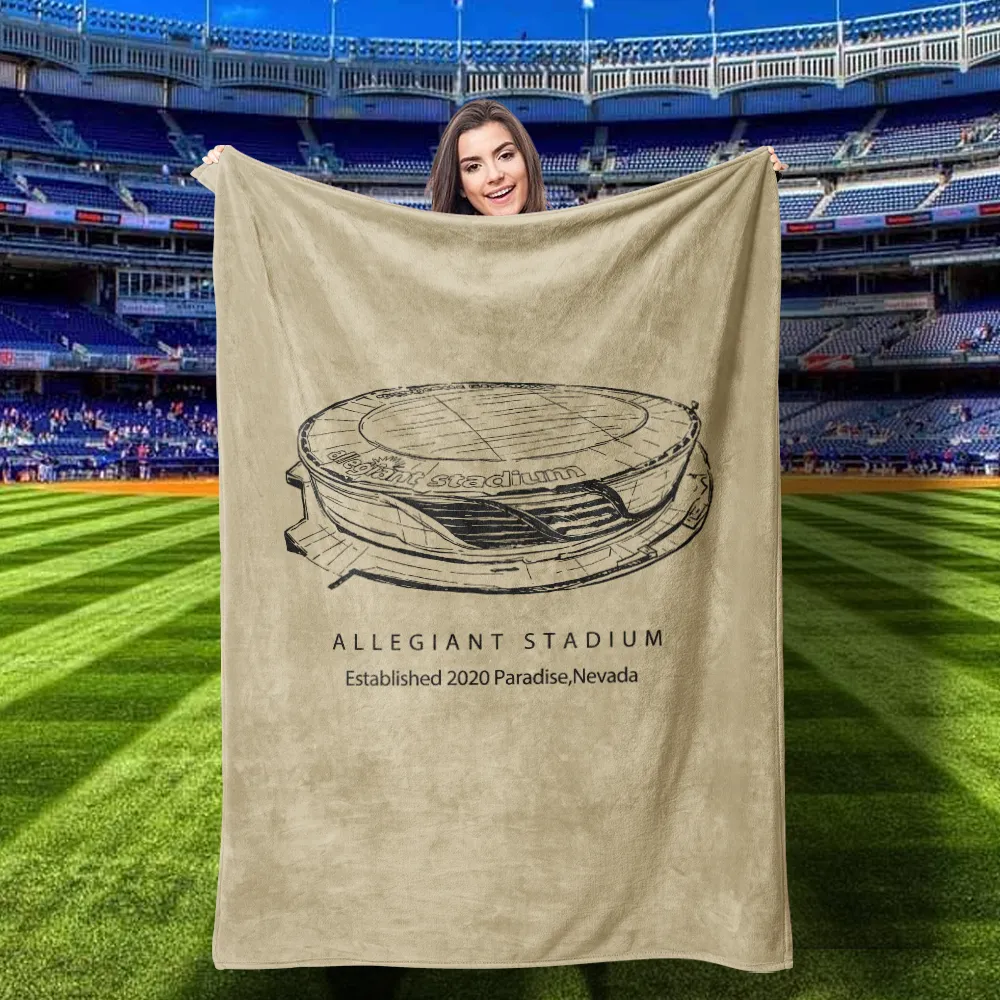 Allegiant Stadium - Las Vegas Raiders football, Football Blanket for Fans Gift