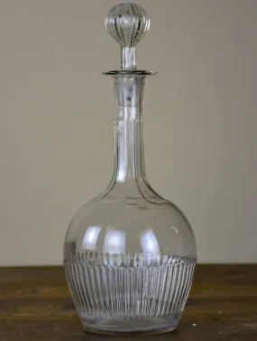 Antique French wine decanter with glass stopper