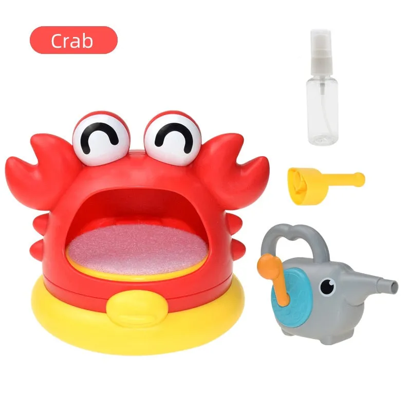 Apaffa's Fun Bubble Blower - Bathtub Toy Set for Kids with Crab, Bear, Duck