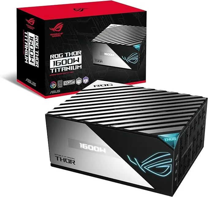 ASUS ROG Thor 1600W Titanium, Fully Modular, 80  Titanium, GaN MOSFETs, OLED Panel