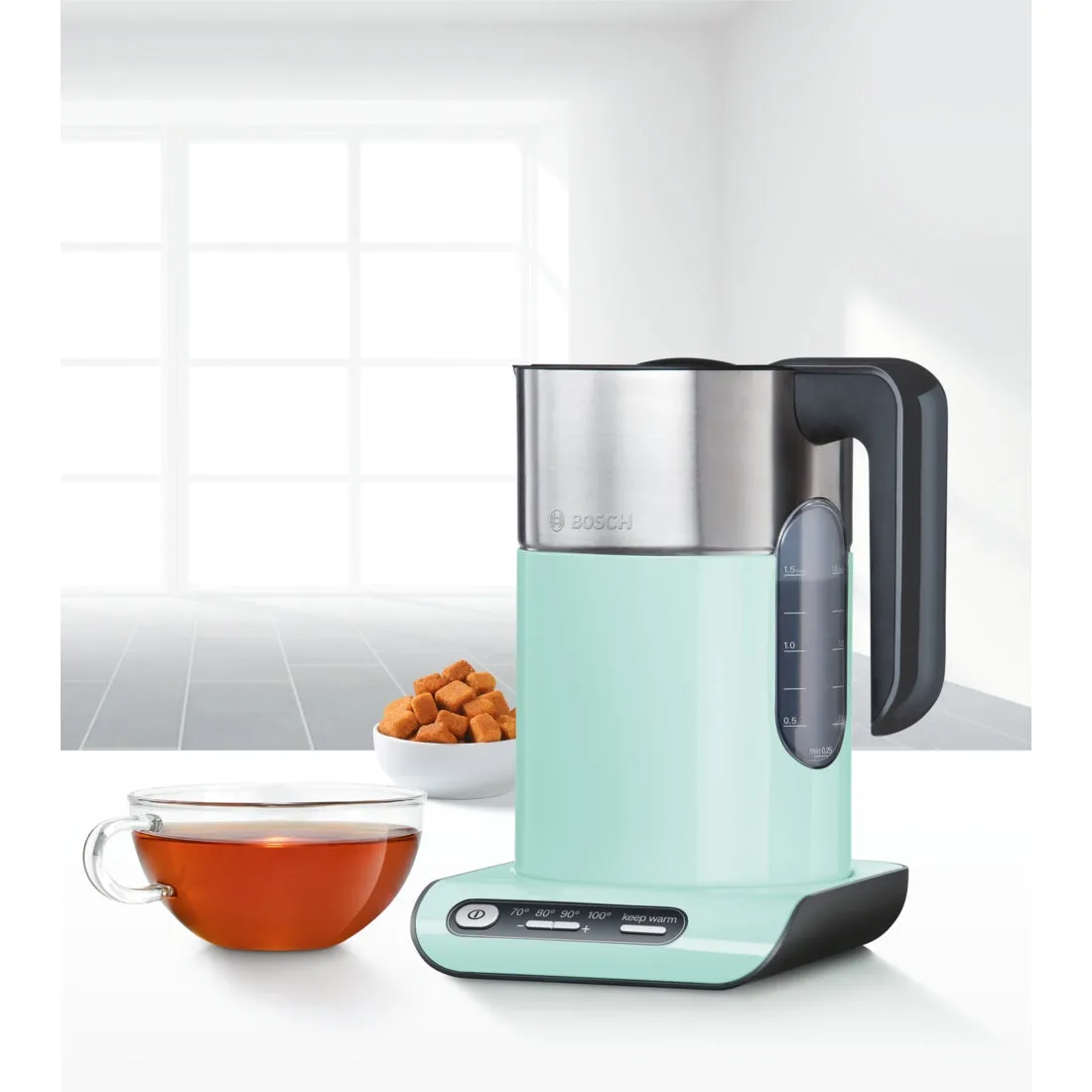 Bosch Twk8612p Electric Kettle 1.5 L 2000 W Black, Grey, Turquoise