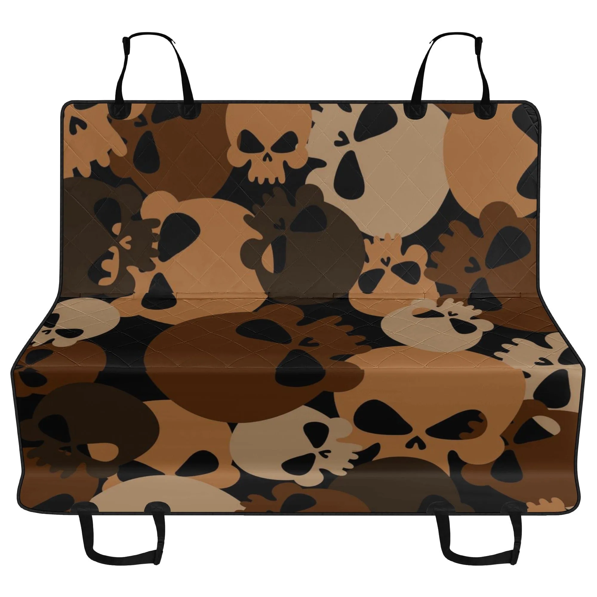 Brown Camo Skulls Car Pet Seat Covers