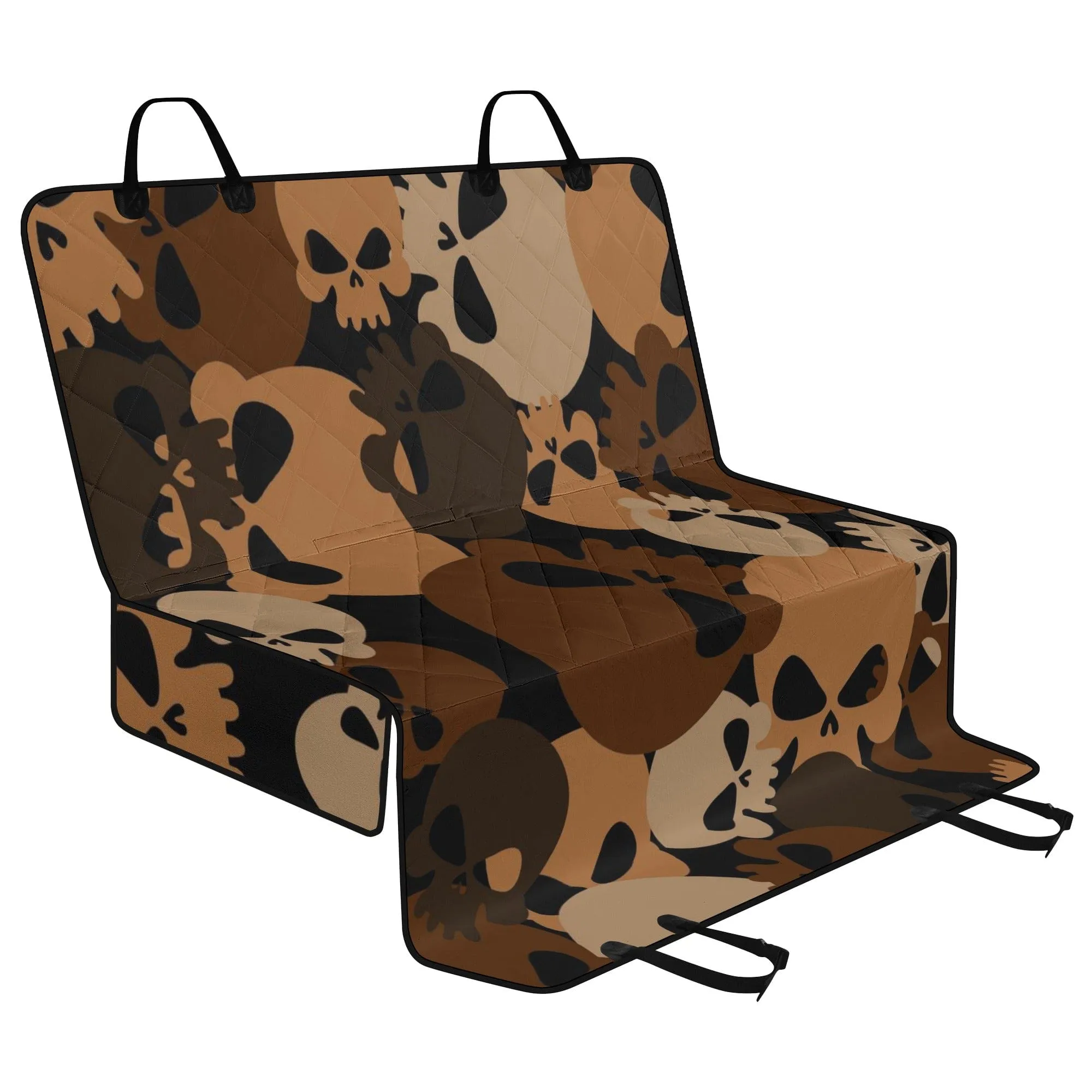 Brown Camo Skulls Car Pet Seat Covers