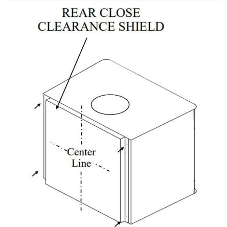 Buck Stove 22 inch Close Clearance Shields for Model 74 Stoves MA 51SHIELD