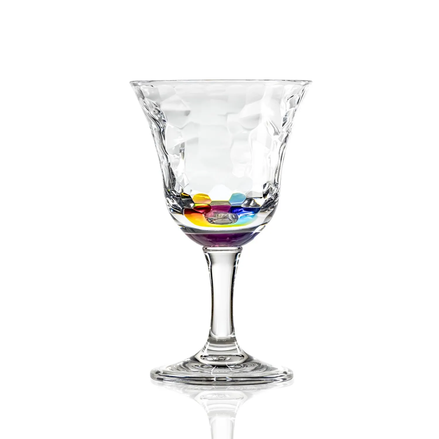 Cascade 12oz Rainbow Acrylic Wine Stemware | Set of 6