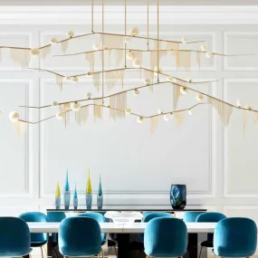 Celestial Charm: Nordic Glass Ball LED Chandeliers for Stylish Indoor Spaces