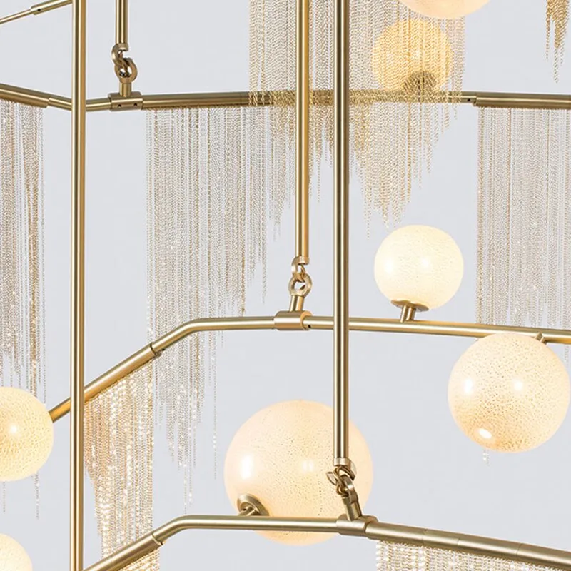 Celestial Charm: Nordic Glass Ball LED Chandeliers for Stylish Indoor Spaces