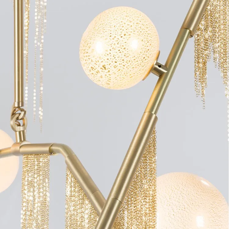 Celestial Charm: Nordic Glass Ball LED Chandeliers for Stylish Indoor Spaces