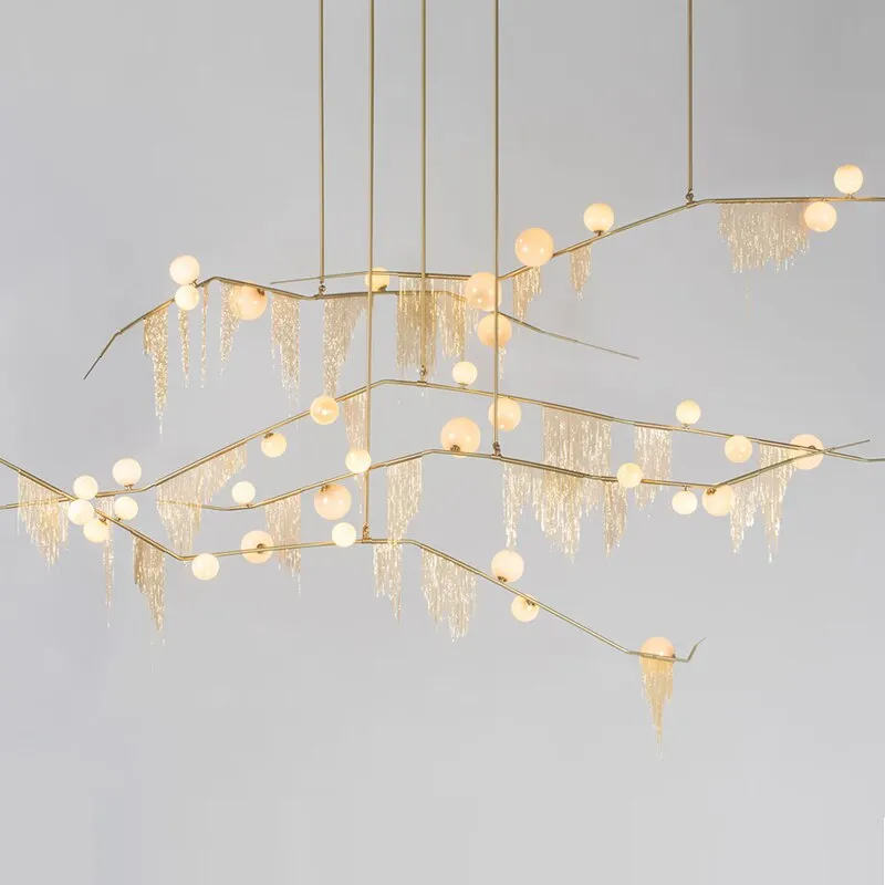 Celestial Charm: Nordic Glass Ball LED Chandeliers for Stylish Indoor Spaces