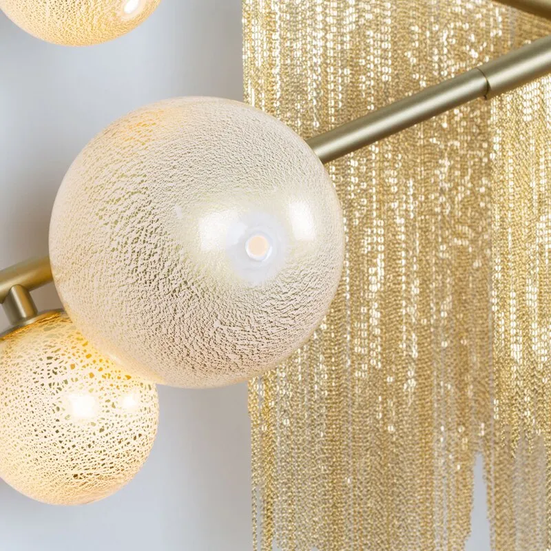 Celestial Charm: Nordic Glass Ball LED Chandeliers for Stylish Indoor Spaces