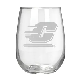 Central Michigan Chippewas 17 oz. Stemless Wine Glass