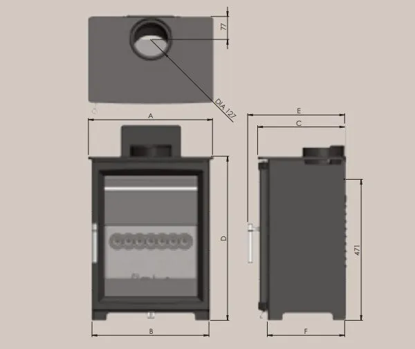 Charlton & Jenrick Woodtec 5 5kW Wood Burning Stove