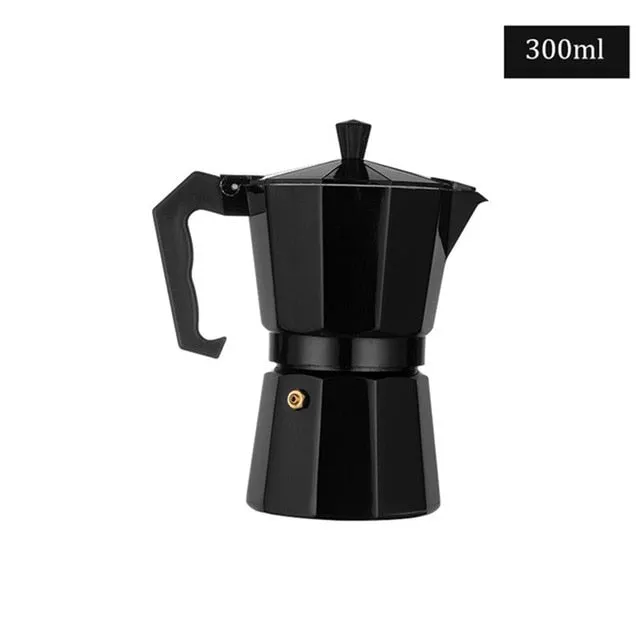 Coffee Maker Pot Aluminum Mocha Espresso Percolator Pot Coffee Kettle Cafetera Home Outdoor Stovetop Cafe Tools Sliver Red Black