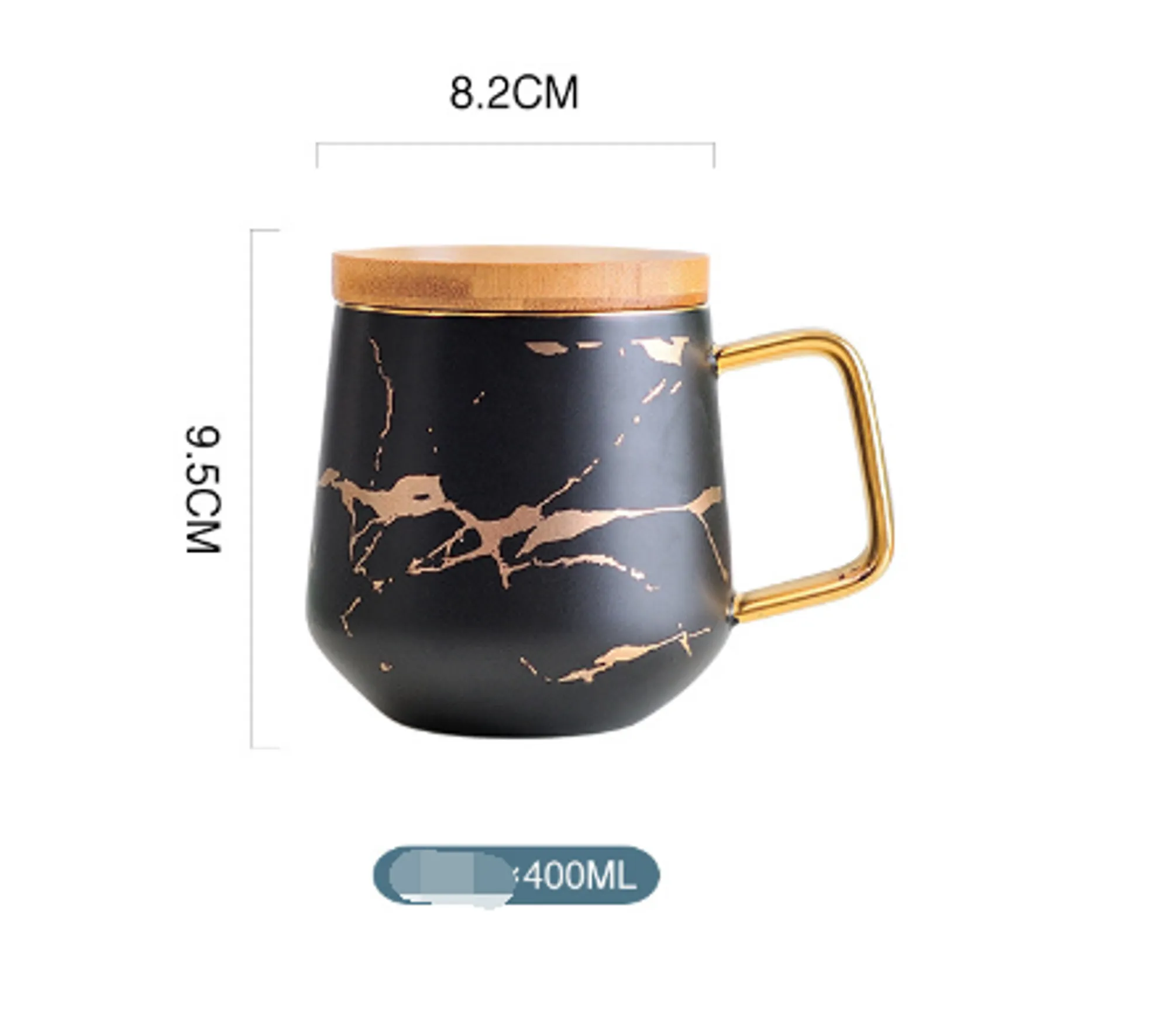 Coffee Mug Collection with Marble Gold Inlay