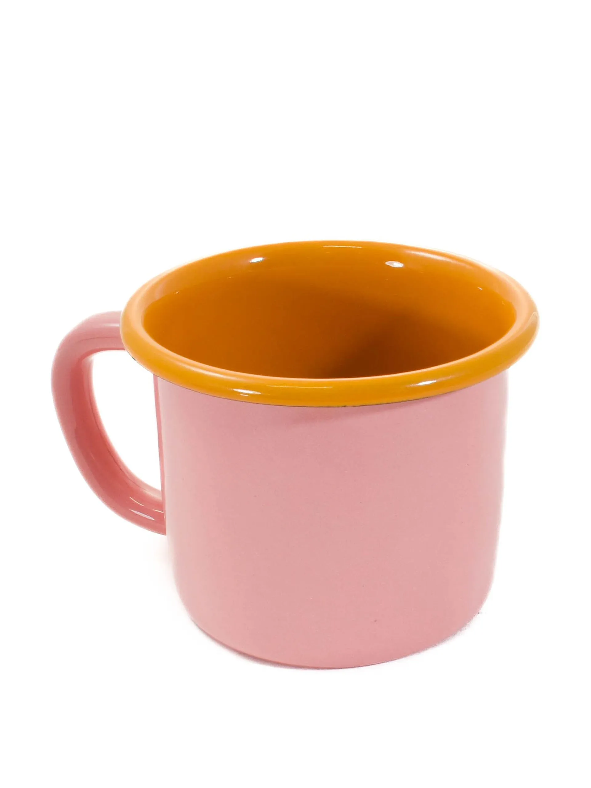 Colourblock enamel mug