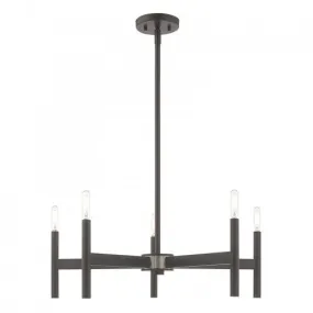 COPENHAGEN 5 LIGHT CHANDELIER, BRONZE