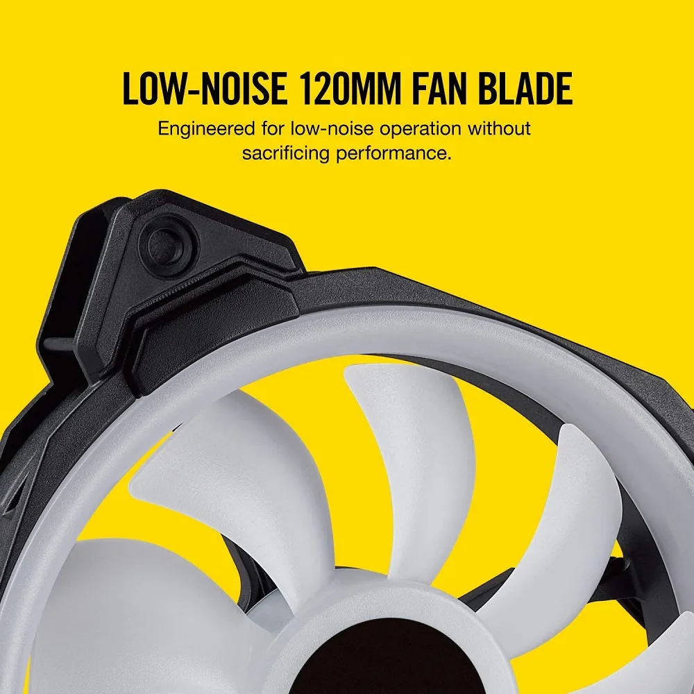 Corsair Fan LL Series LL120 RGB 120MM Dual Light Loop RGB LED PWM Fan 3 Fan Pack with Lighting Node Pro (CO-9050072-WW)