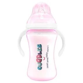 CUDDLES FEEDING BOTTLE PINK 6M  260ML