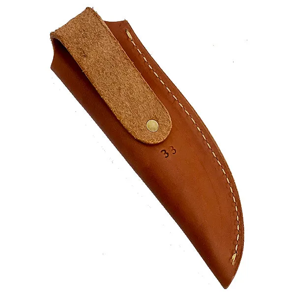 Custom Leather Knife Sheath - Fits Craigs Drop Point - SHWW33 - 1 5/8" opening and a 5 7/8" length with Belt loop.