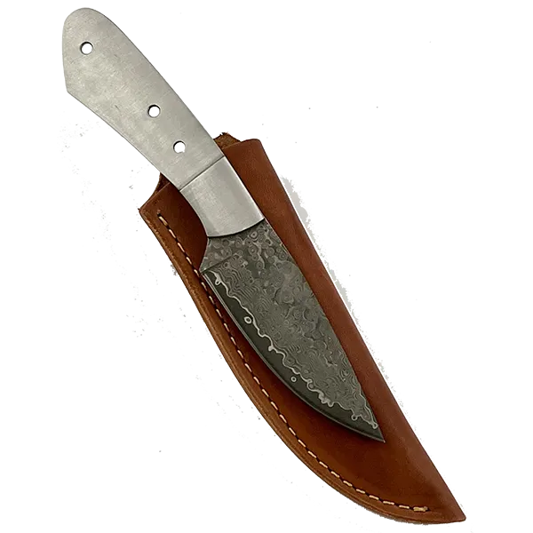 Custom Leather Knife Sheath - Fits Craigs Drop Point - SHWW33 - 1 5/8" opening and a 5 7/8" length with Belt loop.