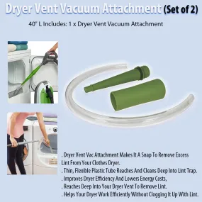 Dryer Vent Vacuum Attachment- Set of 2