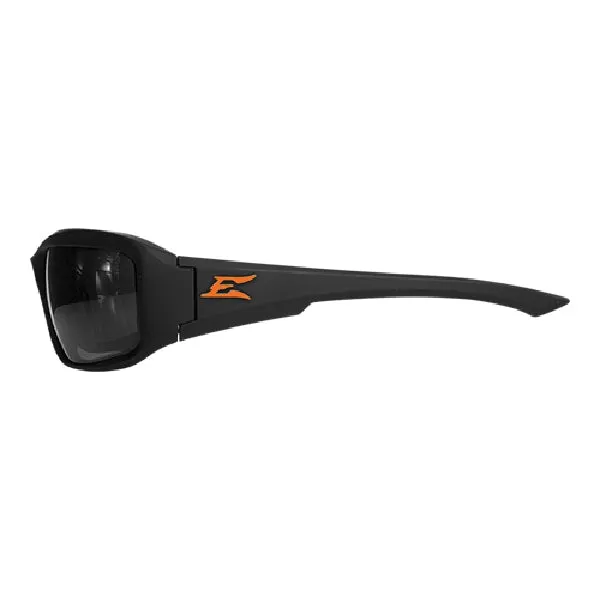 Edge BRAZEAU Series XB136-E2 Non-Polarized Safety Glasses, Black Frame, UV Protection: Yes