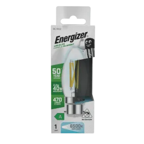 Energizer CANDLE B22 LED Bulb - 2.2w - 2700K- 470lm