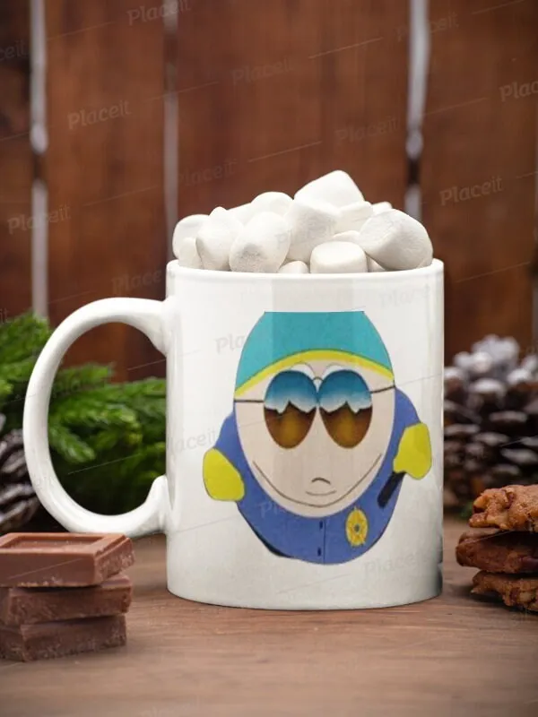 eric cartman policeman handmade mug  southpark mug,southpark gifts,cartman mug,90s cartoon mug,coffee mug gifts