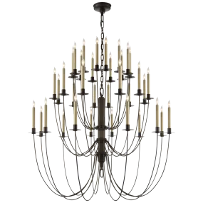 Erika Three-Tier Chandelier in Aged Iron