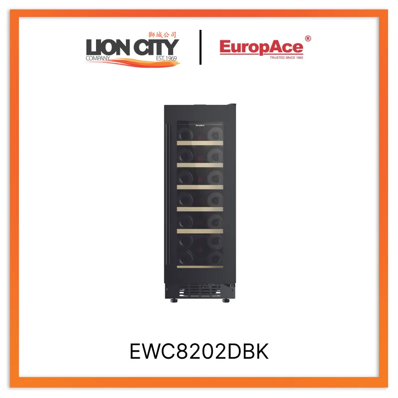 Europace EWC8202DBK Slim Wine Cooler 20 Bottles